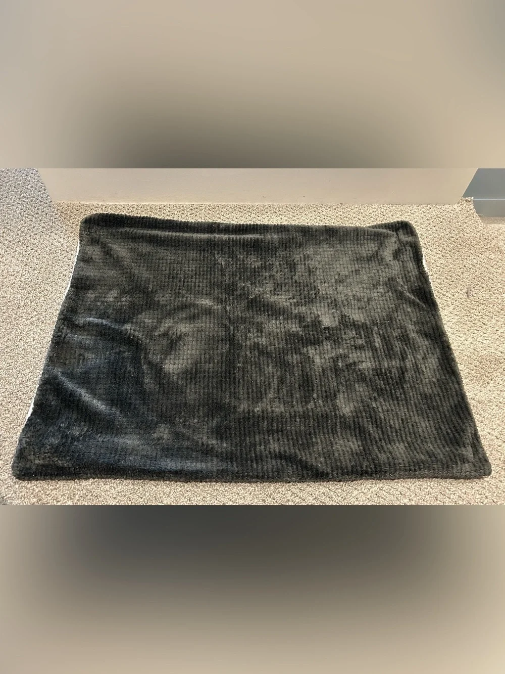 UGG Light Gray Faux Fur Throw cover